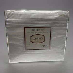 Juego de sábanas Mellanni 1800 microfibra cepillada Queen, 4 piezas - blanco - nuevo - Imagen 1 de 7