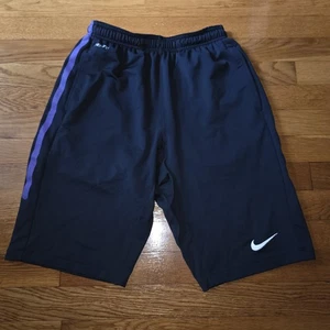Nike Strike Series Football Woven Shorts Mens Small Black Purple Dri Fit Pockets - Picture 1 of 8