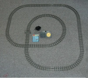 Lego® FERROCARRIL TREN 9V 4520 4515 4531 carriles vía círculo JUEGO transformado - Imagen 1 de 1
