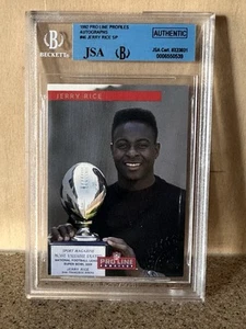 Jerry Rice 1992 Pro Line Profiles auto card 1 of 9 (Extremely rare) - Picture 1 of 3