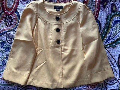 Chaqueta ligera manga larga 3 botones cuello redondo amarillo PERCEPTIONS talla 10 Foto 1 de 4