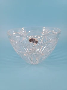 Gorham Hand Cut Crystal Bowl Glass Candy Dish 4" Tall  5.5" Across Top Poland - Picture 1 of 6