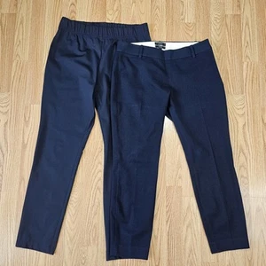 Lot Of 2 J.Crew Size 8 DKNY Size M Women's Blue Skinny Dress Pants - Picture 1 of 22