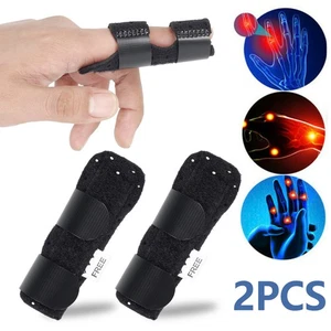 2Pcs Trigger Finger Splints Finger Brace with Adjustable Fixing Belt stxcL - Picture 1 of 9