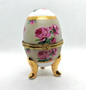 Vintage The Leonardo Collection Porcelain Egg Shaped Trinket Box - Picture 1 of 4