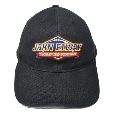 Gorra de béisbol John Elway Chrysler Jeep Dodge Ram negra talla única ajustable Foto 1 de 4
