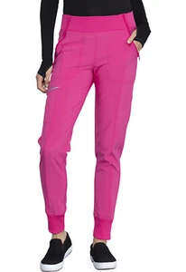 Cherokee Scrubs Mid Rise Jogger Pant CK110A CPPS Carmine Pink Free Shipping - Picture 1 of 5