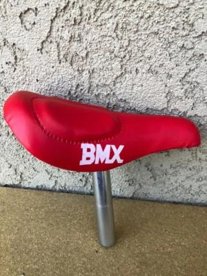 ASIENTO DE BICICLETA ROJO PARA NIÑOS 22,2 mm POSTE DE ASIENTO BMX para bicicletas de 12" o 16" NIÑAS O NIÑOS Foto 1 de 2