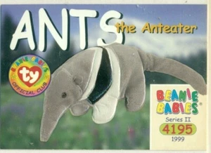 BEANIE BABIES TRADING CARD - SERIES 2 - SERIES II - ANTS THE ANTEATER #4195 - Picture 1 of 2