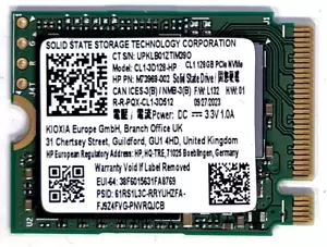 SSD Kioxia 128 GB Gen3 M.2 NVMe 2230 - Imagen 1 de 2