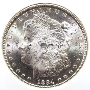 1884-CC Morgan Silver Dollar- NGC MS 64 "Practically Flawless in Old NGC Holder" - Picture 1 of 4