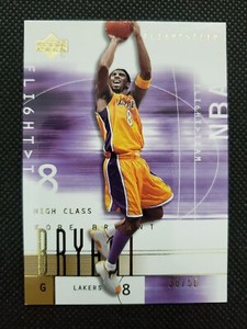 2001-02 KOBE BRYANT UPPER DECK FLIGHT TEAM GOLD SP PARALLEL #38/50! LAKERS #8!