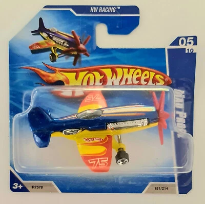 Hot Wheels 2010 Mad Propz 05 из 10 синий с желтыми и красными крыльями. #151/214 HW - Изображение 1 из 4