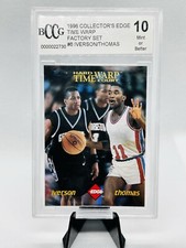 1996 Collector's Edge Time Warp Allen Iverson Rookie Card With Isiah Thomas MINT