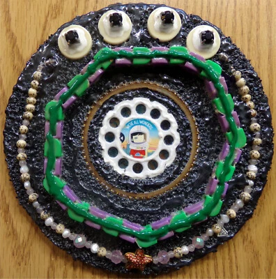 WE'RE ALL WONDERS Original Mixed Media Art 1/1 On 7" Vinyl Record, Ready-To-Hang - Image 1 of 4