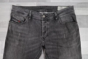 Pantalones de mezclilla Diesel TROXER para hombre elásticos ajustados grises W34 L32 RB027 - Imagen 1 de 14