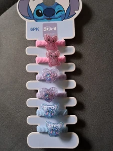 6 Lilo Stitch Hair Bands Elastic Angel - Picture 1 of 3