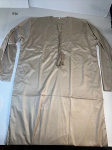 Vagad’s Tan Solid Full Kurta Size 62 NEW NEVER WORN 62” Long Beige - Picture 1 of 9