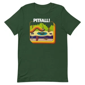 PITFALL Atari Games 70s Graphic Vintage Style Short-Sleeve Unisex T-Shirt - Picture 1 of 16