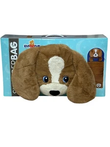 NIB Hug Fun Animal Slumber Kids Brown Puppy Dog Plush Sleeping Bag 66"x28" - Picture 1 of 6