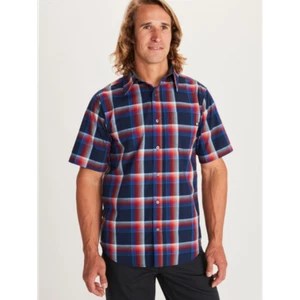 Mens Marmot Button-Front Meeker SS Arctic Navy - Picture 1 of 2