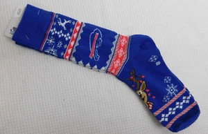 NFL Team Apparel Ugly Christmas Buffalo Bills Socks OSFM Reindeer Logo NEW w Tag - Picture 1 of 5
