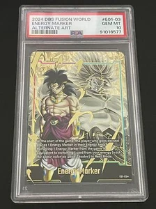 Dragon Ball Fusion World Gold Energy Marker E01-03 Broly PSA10 | Melbourne Stock - Picture 1 of 2