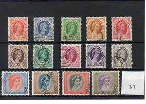 Rhodesia & Nyasaland (37) - Elizabeth -1954 - Definitives - 14v  used SG Cat £20 - Picture 1 of 1