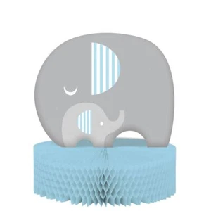 Little Peanut Boy Honeycomb Centerpiece Blue Elephant Baby Shower - Picture 1 of 1