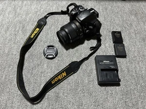 Nikon D5100 DSLR Camera 18-55mm Lens 2 Batteries Charger Memory Card Used - Picture 1 of 7