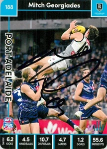 Signed 2023 Port Adelaide Power AFL TeamCoach Card - Mitch Georgiades - Picture 1 of 3