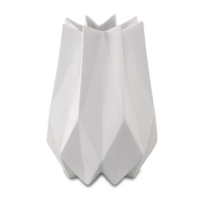 Kaiser Porzellanvase Polygono Star H. 27cm D. 18,5cm weiß biskuit matt Goebel - Bild 1 von 3