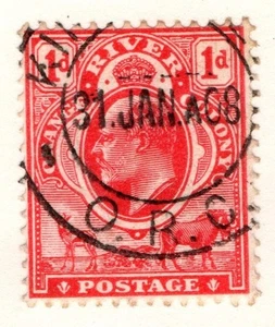 South Africa Orange River Colony 1905 1909 1d One Penny red SG149 Used - Picture 1 of 1
