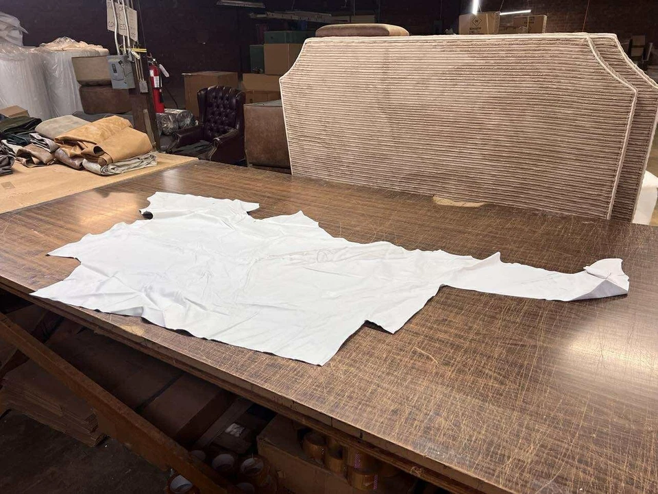 Tapicería de cuero blanco titanio de tres cuartos de galón de 15 pies cuadrados Foto 1 de 1