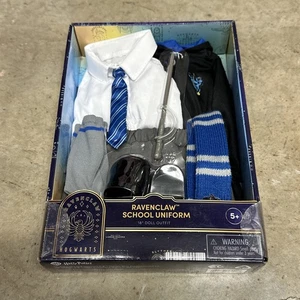 "Uniforme escolar Harry Potter Hogwarts Ravenclaw para muñeca de 18"" bata zapatos varita" - Imagen 1 de 2