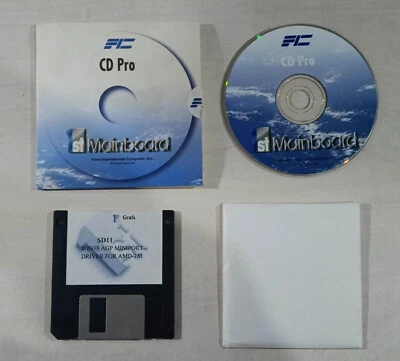 DRIVER MAINBOARD FIC SD11 CD Pro e Floppy scheda madre Motherboard vintage retrò - Immagine 1 di 2