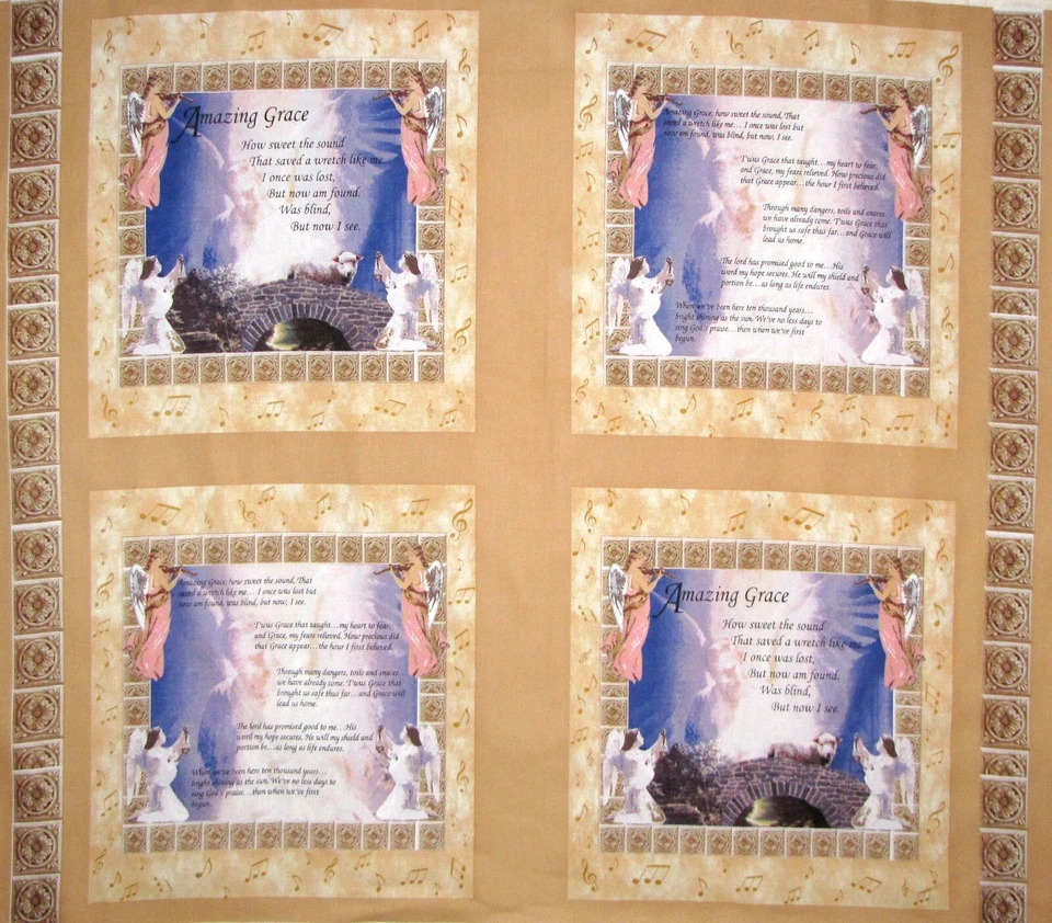 Panel de almohada Amazing Grace 100 % algodón 45" x 36" panel de tela resortes creativo  Foto 1 de 1