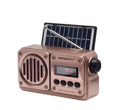Radio Bluetooth Solar FM MP3 Altavoz Inalámbrico Recargable Camping Salida - Imagen 1 de 4