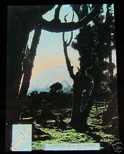 Glass Magic lantern slide FANTHAMS PEAK C1920 NEW ZEALAND L65 - Picture 1 of 2