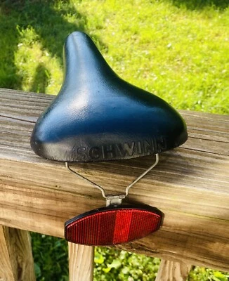 Silla de montar Schwinn EE. UU. sin rasguños vintage original como nueva sala de exposición de museo EE. UU. Mesimger Foto 1 de 4