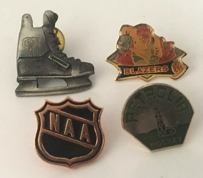 WHL BCJHL Kamloops Blazers Westside Grizzlies Petrolia Hockey NAA Pin Insignias 4x Foto 1 de 2
