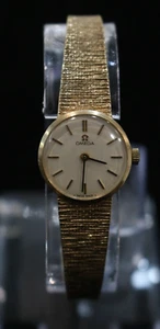 Vintage Omega Swiss Made Ladies 9ct Gold Watch - Picture 1 of 16