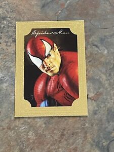 1996 marvel masterpieces spider-man limited edition 5/6 gold gallery card