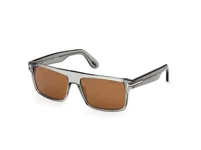 Tom Ford Sunglasses FT0999 Philippe-02 20E Transparent Grey & Brown Tint 58-16 - image 1 of 4