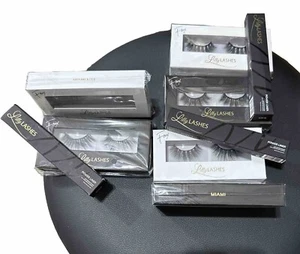 LILLY LASHES 3D Faux Mink Lashes Miami + Miami LITE + Power Liner Bundles - NEW - Picture 1 of 4