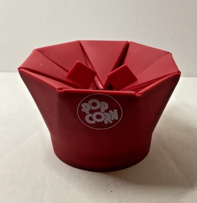 Vibe Popcorn Popper Microondas 10 Xícaras Vermelho Cereja Chef’n Novo - Imagem 1 de 4