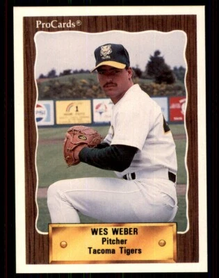 1990 ProCards Wes Weber Tacoma Tigers #92 - Image 1 of 2