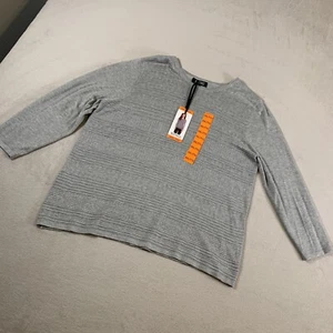 David Bitton BUFFALO Sweater Shirt Women's Size 2XL Gray 3/4 Sleeves Viscose NEW - Picture 1 of 11