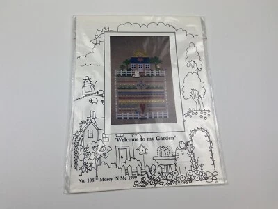 Mosey N Me Welcome To My Garden Cross Stitch Pattern Sampler Home - Image 1 of 3