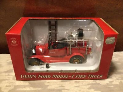 NIB CROWN PREMIUMS “SNAP-ON” 1920'S DIECAST 1:32 SCALE FORD MODEL-T FIRE TRUCK - Image 1 of 4